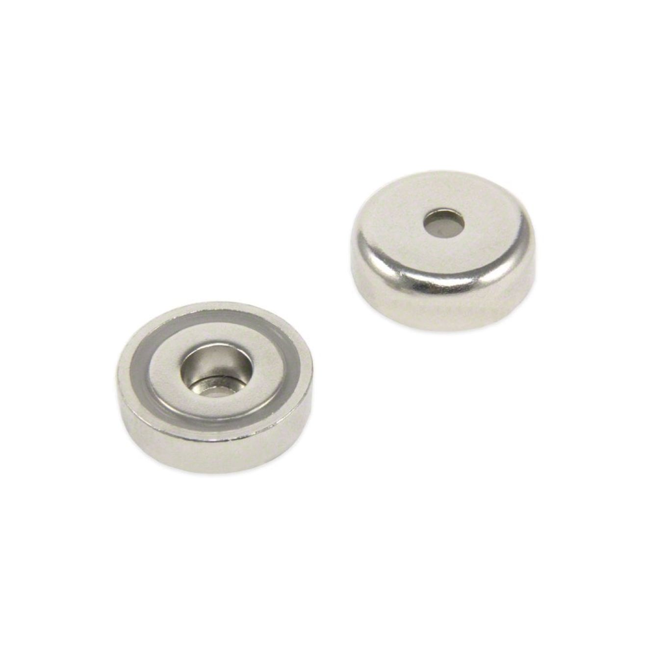 25mm dia x 8mm thick x 5.5mm c/bore N42 Neodymium Pot Magnet - 20kg Pull