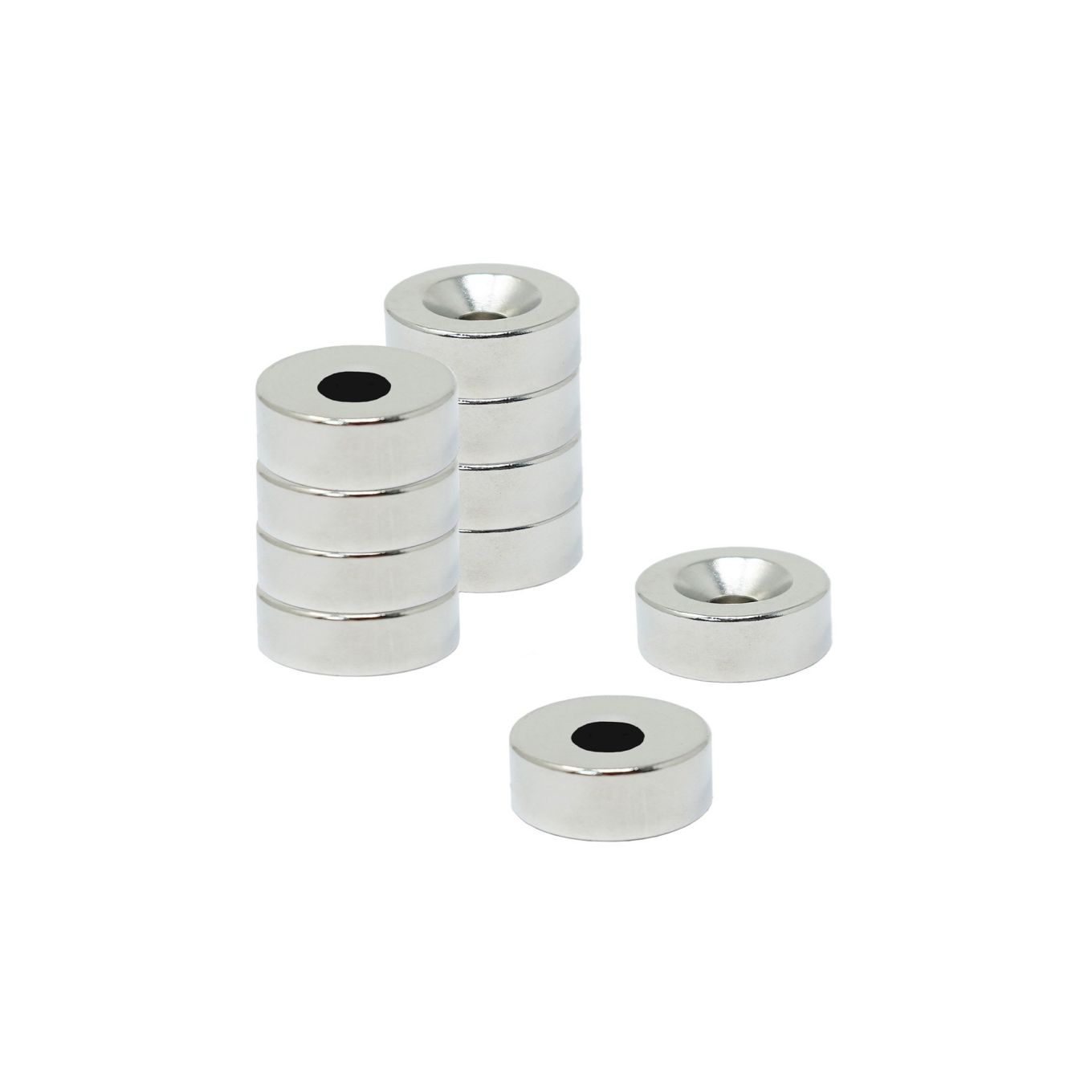 12mm dia x 4mm thick x 4.2mm c/sink Neodymium Magnet - 2.5kg Pull