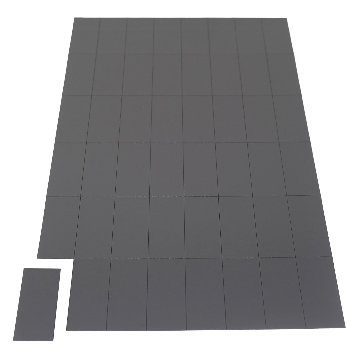 MagFlex® 50mm x 24mm Self-Adhesive Flexible Magnetic Rectangles - 48 per A4 Sheet
