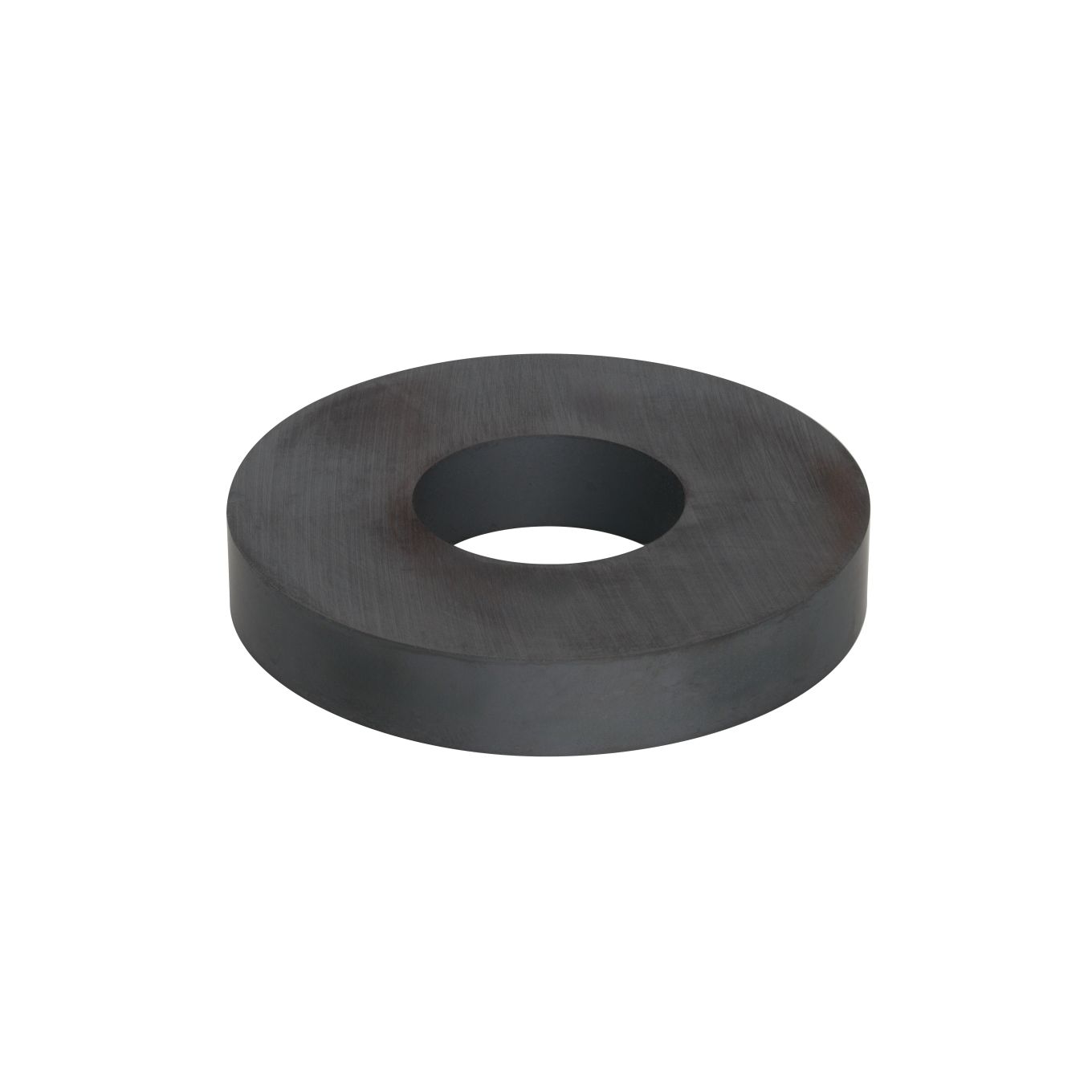 72mm O.D x 30mm I.D x 12mm thick Y30BH Ferrite Ring Magnet - 6.4kg Pull
