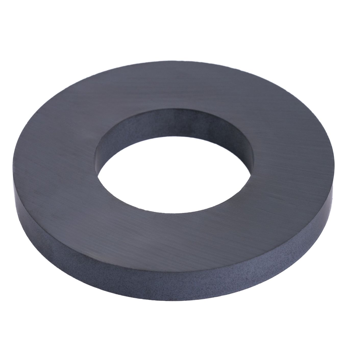 100mm O.D x 50mm I.D x 12mm thick Y30BH Ferrite Ring Magnet - 9kg Pull