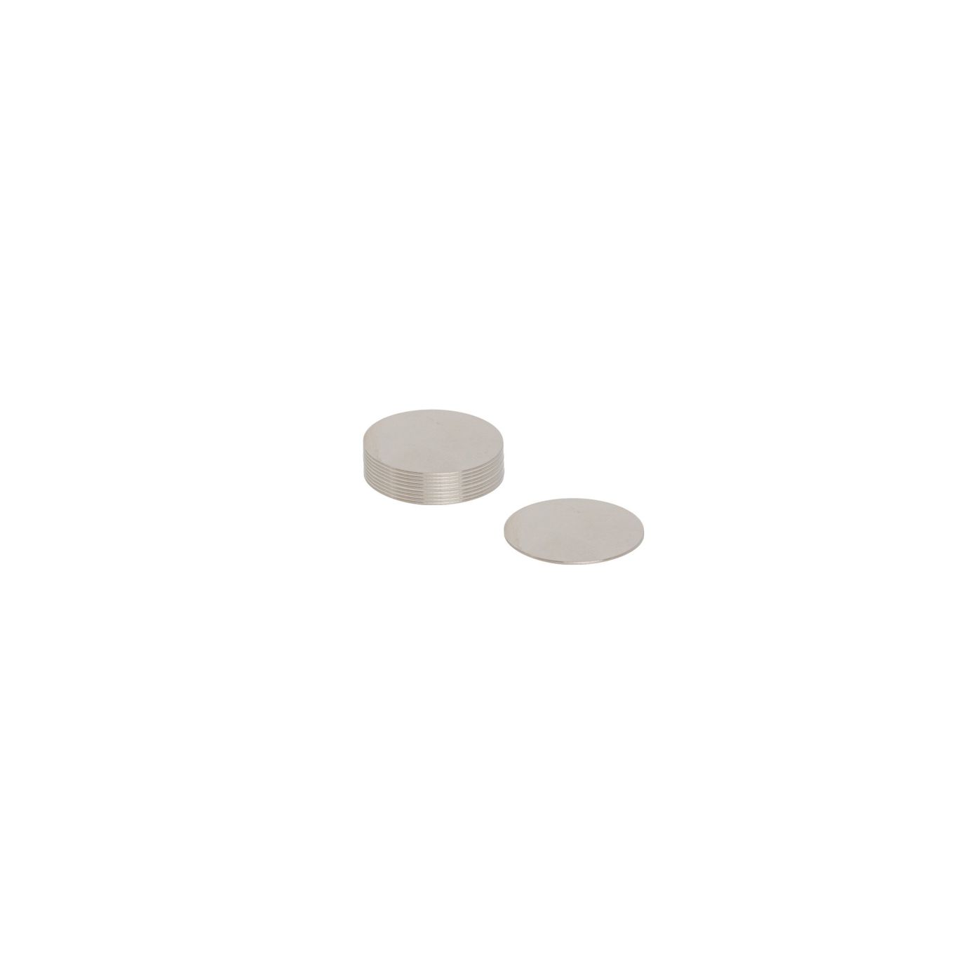 20mm dia x 0.5mm thick N42 Neodymium Magnets - 0.48kg Pull