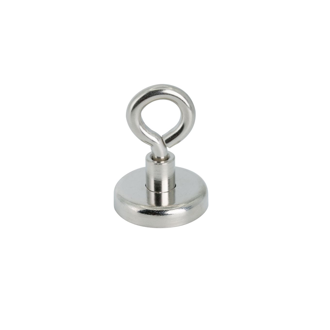 32mm dia Ferrite Clamping Magnet with M6 Hook or Eyebolt - 5.8kg Pull