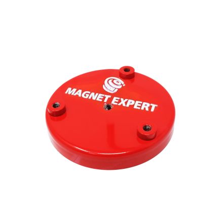 (Seconds) 100mm dia x 15mm thick Ferrite Limpet Pot Magnet c/w M6 threaded hole - 55kg Pull