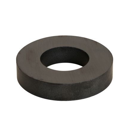 50mm O.D x 25mm I.D x 10mm thick Y30BH Ferrite Ring Magnet - 4kg Pull