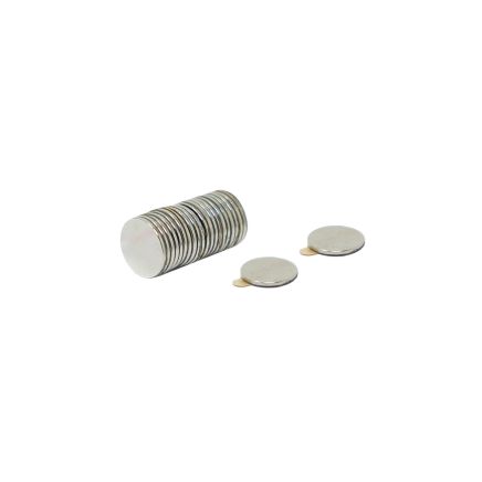 Adhesive 9.5mm dia x 0.75mm N35 Neodymium Magnet - 0.35kg Pull
