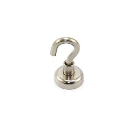 25mm dia Neodymium Clamping Magnet with M5 Hook - 20kg Pull - Licensed Material