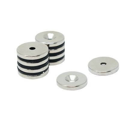 20mm dia x 3mm thick x 3.6mm c/s hole N42 Neodymium Magnet - 4.5kg Pull