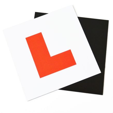 MagFlex® Magnetic Red 'L' Plates for Cars and Motorbikes (Pack of 2)