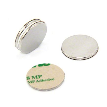 First4magnets F307BKSA-10 Zelfklevende Neodymium Magneet 10 Mm X 1 Mm N42 Zwart Epoxy - 10 Stuks, Sterkste Aantrekkingskracht