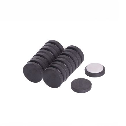 25mm dia x 5mm thick Y10 Ferrite Magnet with Adhesive Foam Pad - 0.6kg Pull