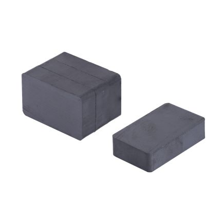 40 x 25 x 10mm thick Y30BH Ferrite Magnet - 3kg Pull