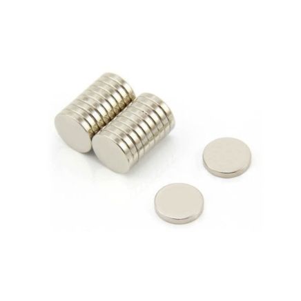 12mm dia x 2mm thick N42 Neodymium Magnet - 1.6kg Pull