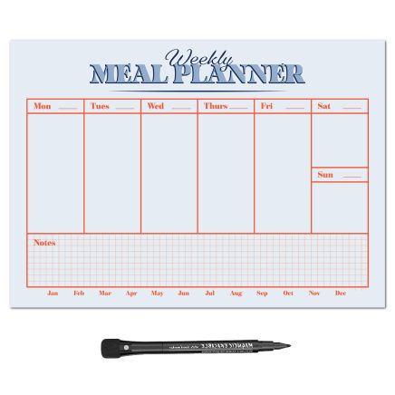 MagFlex® A4 Diner Weekly Meal Planner Fridge Magnet - Flexible Magnetic Sheet