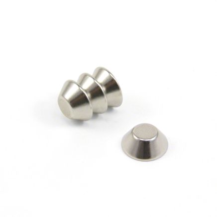 15mm O.D. x 8mm I.D. x 6mm thick N42 Neodymium Cone Magnet - 3.2kg Pull