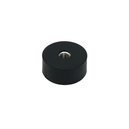 22mm dia x 10mm thick x M5 thread hole Rubber Coated Pot Magnet - 2.6kg Pull