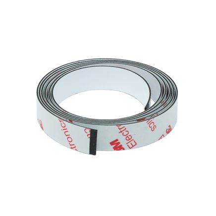 FerroFlex® 12.5mm Wide Ferrous Strip - 3M™ Self-Adhesive / Gloss White