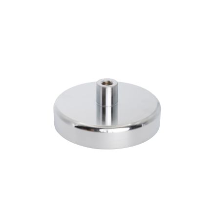 125mm dia x 50mm tall x M14 thread Ferrite Pot Magnet - 130kg Pull