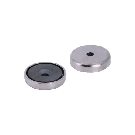 32mm dia x 7mm thick x 5mm c/sink Ferrite Y30BH Pot Magnet - 6.9kg Pull