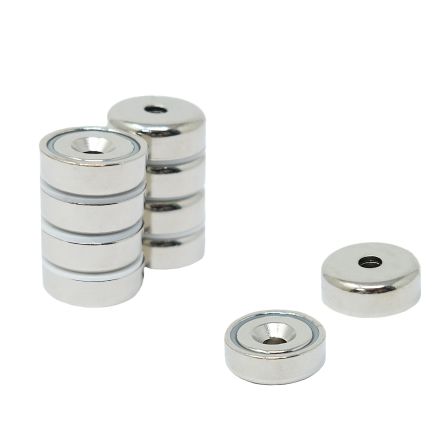 20mm dia x 7mm thick x 4mm c/sink N42 Neodymium Pot Magnet - 13.2kg Pull