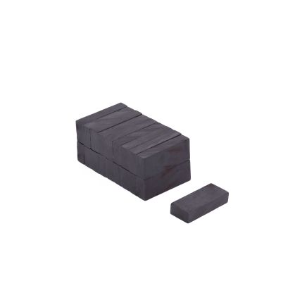 25 x 10 x 5.1mm thick Y10 Ferrite Magnets - 0.52kg Pull