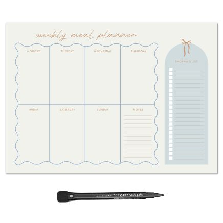MagFlex® A4 Chic Weekly Meal Planner Fridge Magnet - Flexible Magnetic Sheet