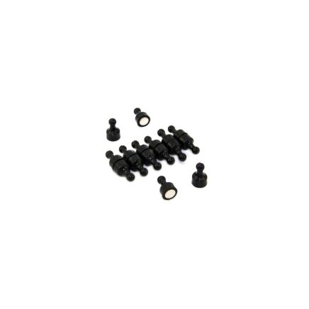 Black Skittle Magnet - Office & Fridge (12mm dia x 21mm tall) (Pack of 12) - Licensed Material