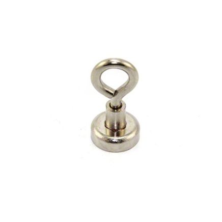 N42 Neodymium Clamping Magnet with M4 Eyebolt - 20mm dia - 18.3kg Pull