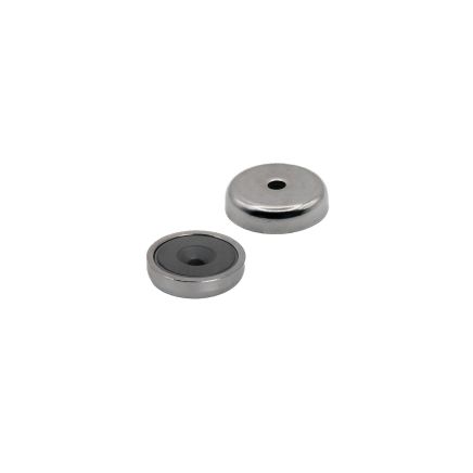 32mm dia x 8mm thick x 5mm c/sink Ferrite Y30BH Pot Magnet - 4.9kg Pull