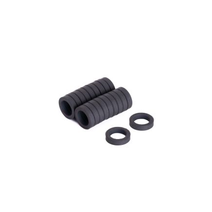 11.7mm O.D. x 7.9mm I.D. x 3mm thick Y10 Ferrite Magnets - 0.076kg Pull