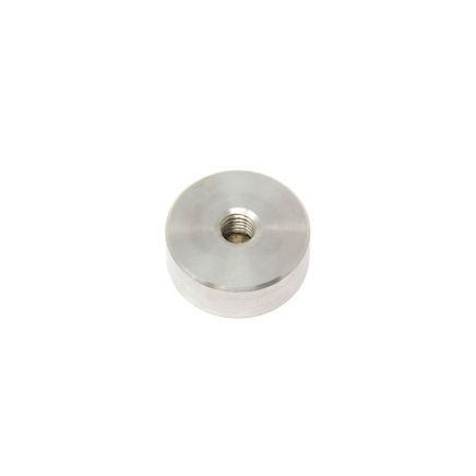 32mm dia x 12mm Thick Stainless Steel Neodymium Pot Magnet with M8 Internal Thread- 39kg Pull