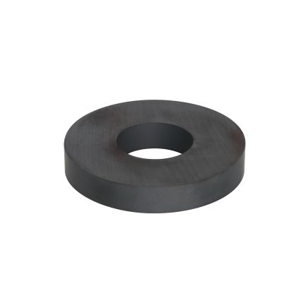 72mm O.D x 30mm I.D x 12mm thick Y30BH Ferrite Ring Magnet - 6.4kg Pull