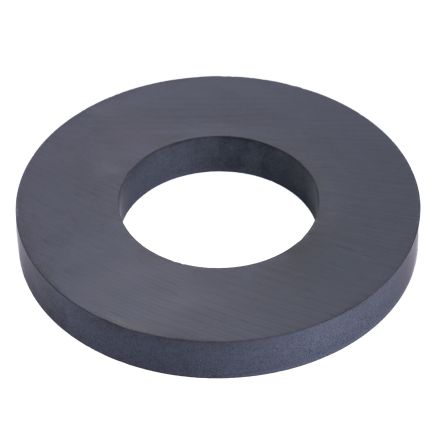 100mm O.D x 50mm I.D x 12mm thick Y30BH Ferrite Ring Magnet - 9kg Pull