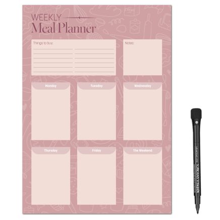 MagFlex® A4 Kitchen Weekly Meal Planner Fridge Magnet - Flexible Magnetic Sheet