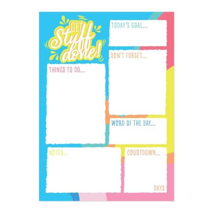 MagFlex® A4 Get Stuff Done! To Do List Fridge Magnet - Flexible Magnetic Sheet