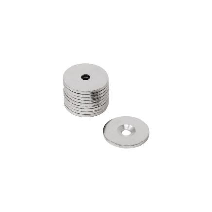 25mm dia x 2mm thick x 5.1mm c/sink Steel Disc